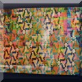 A09. Large geometric print on canvas by Parvez. 
